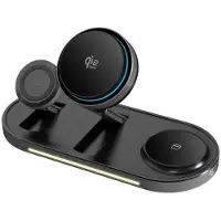 TechProtection A51 Arcticboost 3in1 Magnetic Magsafe Wireless Charger 25w Qi2.2 Black (25 W), Chargeur sans fil, Noir