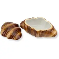 Housevitamin Pot de conservation - Pot à croissants - Marron - 16,5 x 10 x 7,5 cm