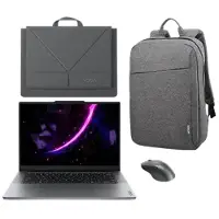 Lenovo Yoga Pro 7 15IPH11 U7 32G 1T 11H + Yoga Tote Sleeve + Bluetooth Rechargeable Mouse + B210 Backpack Processeur Intel Core Ultra 7 356H coeurs E jusqu'à 3,50 GHz coeurs P jusqu'à 4,70