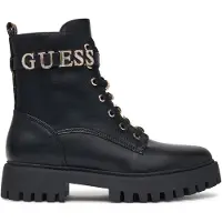 GUESS Bottines à lacets 'FICKI' or / noir
