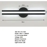 StarTech.com Applique LED - Éclairage mural moderne - 18 W - 2 sources lumineuses - Lumière dirigée vers le haut et vers le bas - Non dimmable - Aluminium