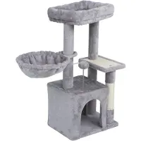 Rebel RA-1003 Grattoir pour chat 40 x 68 x 80 cm, gris