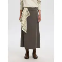 Selected Portefeuille Jupe Longue Femme Marron 40