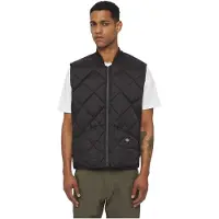 Dickies Hommes, Gilet, Gilet matelassé Diamond Noir XXL, Noir, (XXL)