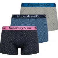 Superdry Boxers bleu / gris / pitaya / noir