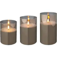 Lumineo Ensemble de bougies LED à 2 volets avec minuterie (3x)