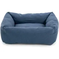 Record Lit pour chiens et chats "Mono", en coton, couleur : bleu, dimensions : 70 x 50 x 17 cm