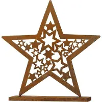 Gilde Stern "Sternenhimmel" rusty braun H= 65,0 cm 24916