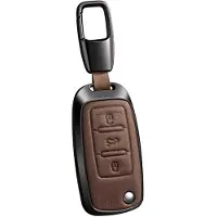Sonstiges Housse de clé de voiture pour Passat, Polo, Beetle, Jetta, Scirocco, modèle 3 boutons, couleur marron