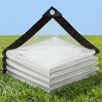 Merkloos Bâche transparente et étanche, dimensions 2x2 mètres - Résistante aux UV et multifonctionnelle