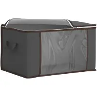 vidaXL Boîte de rangement avec fenêtre latérale transparente, anthracite