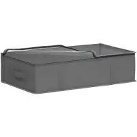 vidaXL Boîte de rangement avec fenêtre transparente, anthracite