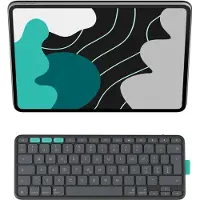 Logitech Flip Folio - Clavier et étui - full size - sans fil - Bluetooth 5.1 LE - QWERTZ - Suisse - graphite - pour Apple 13-inch iPad Air (M2, M3); 13-inch iPad Pro (M4, M5)