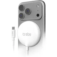 SBS Chargeur sans fil compatible Magsafe Qi2.2 25 W avec câble USB-C intégré