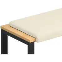 vidaXL Coussin de banquette en velours texturé, couleur crème, profondeur 35 cm