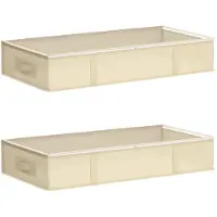 vidaXL : Boîtes de rangement avec fenêtre transparente, lot de 2, 64,8 L