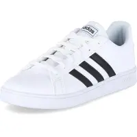 Adidas Grand Court K Chaussures de sport pour enfants Baskets de course Blanc Loisirs, Taille:33 EU
