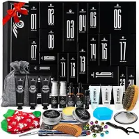 Sonstiges Calendrier de l'Avent 2026 pour hommes, coffret cadeau "Lionmane", produits de soin pour la barbe, calendrier de Noël pour hommes (24 produits)