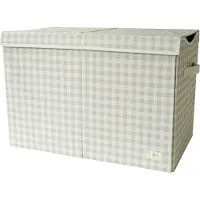 3 Sprouts Bac à jouets pliable recyclé - Vichy Beige