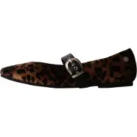 Xti pour femme. 14648501-MARRON Ballerines 146485 marron (36), Plat, Boucle, Casuel, Imprimé animal, Velours