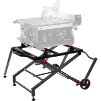 Einhell Support pour scie circulaire – E-Stand TSS – Acier – Hauteur réglable 57 à 62 cm – Charge max. 200 kg – Repliable – Roulettes intégrées