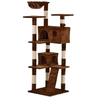 Animal-design Arbre à chat MAX Tour d'escalade pour chats Arbre à chat env. 150 cm de hauteur beige marron, couleur : marron