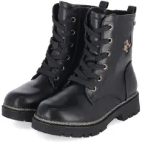 Indigo Bottines à lacets noires pour filles, marque , matière synthétique, taille 32