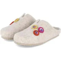 Beliana Pantoufles pour femmes , couleur beige, en feutre, taille 42