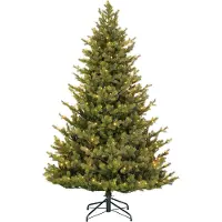 Black Box Trees Clive Arbre de Noël artificiel avec lumières LED - H215 x Ø142 cm - Vert