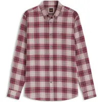 BOSS pour homme. 50569719 Chemise Rickert à carreaux rouge (M), Casuel, Coton, Manche longue