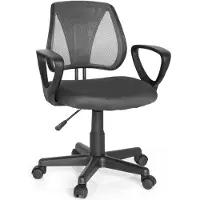Hjh OFFICE Chaise tournante pour enfants KIDDY CD Chaise de bureau pour enfants réglable en hauteur avec accoudoirs Tissu / résille
