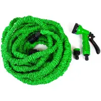 BURI Tuyau flexible 7,5m + douche de jardin Tuyau d'arrosage