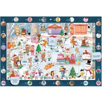 Sonstige Verlage Mon calendrier de l'Avent "Cherche et trouve" : Patinage joyeux