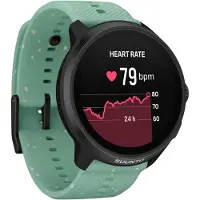 Suunto Montre connectée Run 2 4 Go Bluetooth Noir avec bracelet Vert aloe