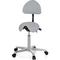 Hjh OFFICE Tabouret / Tabouret De Travail / Assise Selle Top Work 20 Polyuréthane Gris Hjh Office