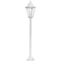 Eglo NAVEDO, Borne lumineuse extérieure, Blanc, Aluminium, Verre, IP44, Entrée, Jardin, Terrasse, Transparent