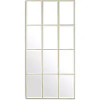 Casa Padrino miroir mural de luxe vintage laiton 78,5 x H. 215,5 cm - miroir rectangulaire salon - miroir chambre - miroir garde-robe - meubles de luxe - meubles de luxe - ameublement de luxe