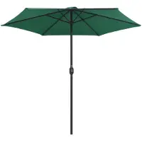 vidaXL Parasol avec mât en aluminium 270x246 cm Vert