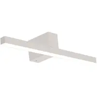 Light Prestige Applique LED Nevada blanche 12 W, blanc neutre, 1 500 lm, métal, dim. : 9 x 40 x 7 cm, IP44,