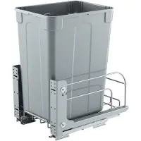 Vevor Poubelle Coulissante sous Évier et sous Plan 33 L, Collecteur de Déchets avec Système Coulissant en Métal à Fermeture Douce, Système de Tri Sélectif Placard Meuble Bas, Cuisine Restaurant Bar