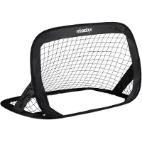 Relaxdays Lot de 2 buts de football pliables Pop Up, pour le jardin, avec filet et sac de rangement, dimensions : 77 x 122 x 83 cm, noir