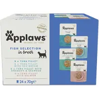 Applaws Selection Fish Broth Wet Cat Food 24x70g Clair