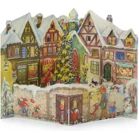 Richard Sellmer Verlag Calendrier de l'Avent : ville avec remparts, décor hivernal, 35 x 26,5 cm