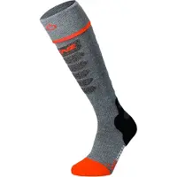 Lenz Heat Sock 5.1 Toe-Cap Slim, chaussettes chauffantes ,Gris/Rouge ,42 EU - 44 EU