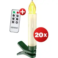 Monzana 20x Bougies de Noël LED blanc chaud pour sapin