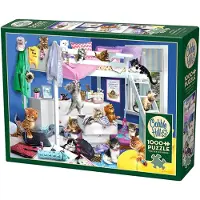 Cobble Hill Puzzle Soirée Pyjama pour Chatons - 1000 pièces