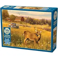 Cobble Hill Puzzle de 500 pièces « Cerf dans un champ » 113159