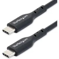 StarTech.com .com Câble de Charge USB-C de 3m, Charge et Synchronisation, 60W (3A) PD, Câble de Charge USB 2.0 pour Ordinateur Portable, Gaine TPE - Cordon de Charge USB C Noir