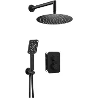 TRIZERATOP Set de douche encastré,avec thermostat Noir