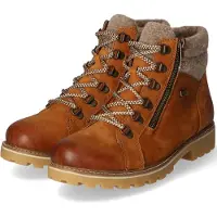 Remonte : Bottines en cuir marron pour femmes, fermeture éclair, style décontracté